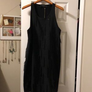 Scotch & Soda Black fringe dress